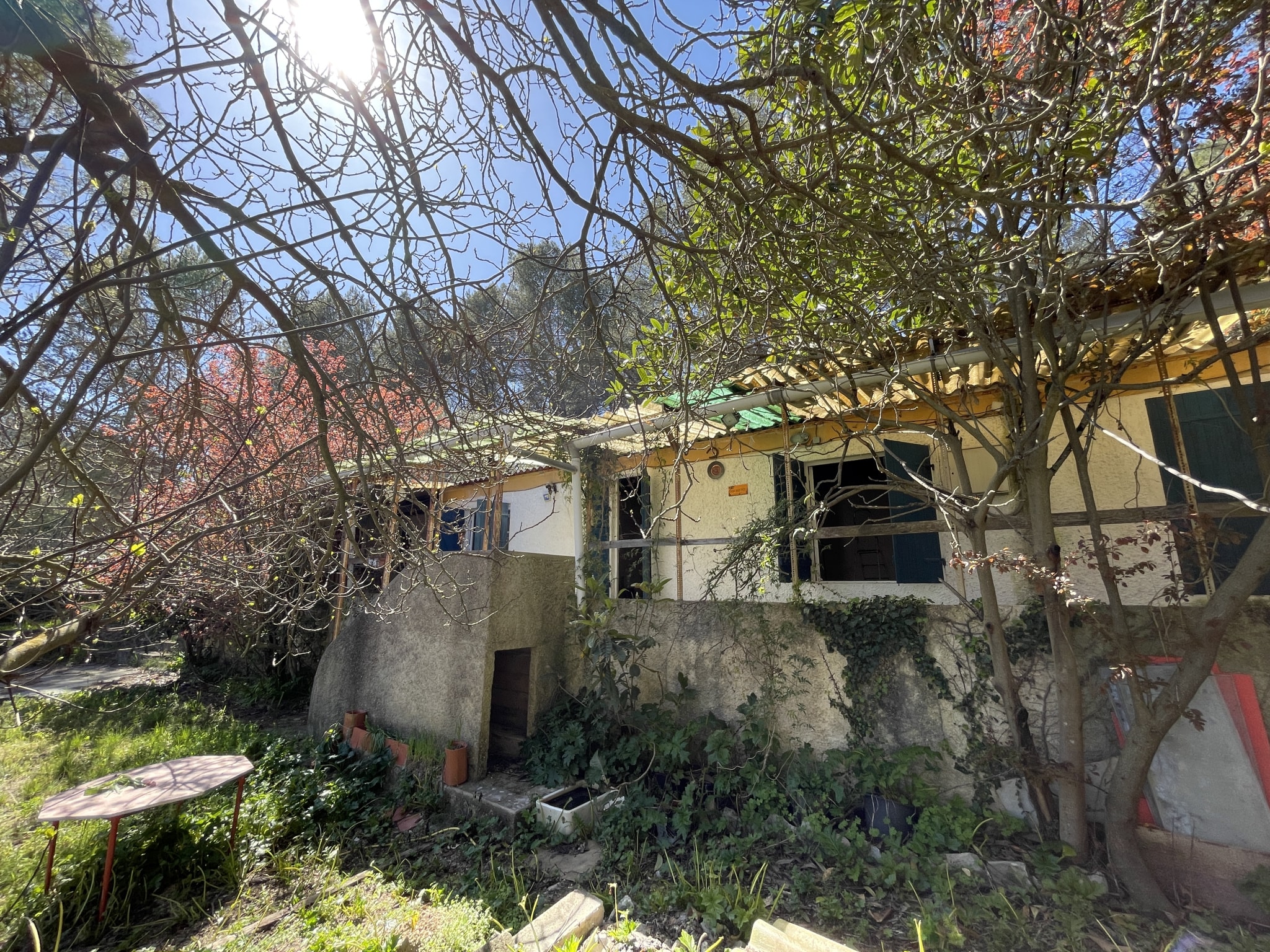 Terrain de 5300 m2 au calme avec cabanon de 80 m2 à reconstruire